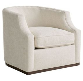 Talia Nona Vanilla Upholstered Swivel Chair