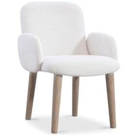 Loggia White Performance Fabric Arm Chair