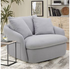 Boomer Dove Grey Large Swivel Chair