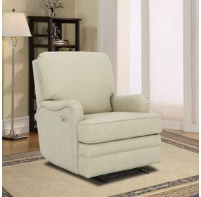 Scarlett Cashmere Stone Leather Wall Hugger Power Recliner with USB Port