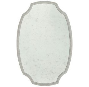 Margot Textured White Oval Accent Mirror