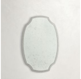 Margot Textured White Oval Accent Mirror