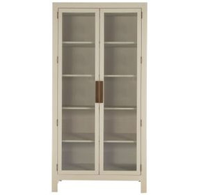 Newington Cerused Natural 2 Glass Door Bookcase