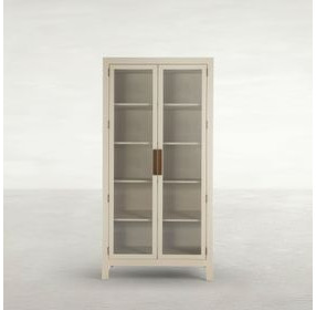 Newington Cerused Natural 2 Glass Door Bookcase