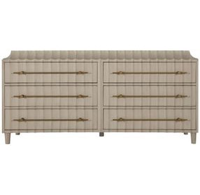 Merigold Sesame White 6 Drawer Dresser