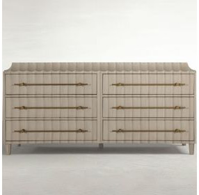 Merigold Sesame White 6 Drawer Dresser