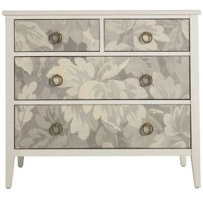 Easton Antique Painted White and Gray 3 Drawer Chest