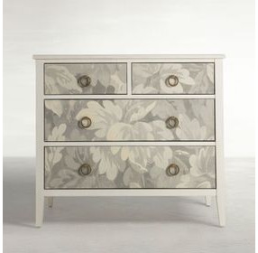 Easton Antique Painted White and Gray 3 Drawer Chest