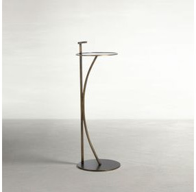 Amari Brushed Brass Round Drink Table