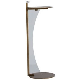 Ava Brushed Brass Round Drink Table