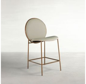 Evelyn Cream Upholstered Counter Height Stool