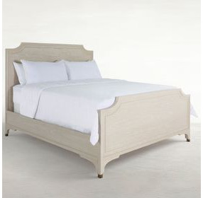 Alexandra Cerused White Queen Panel Bed