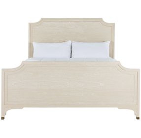 Alexandra Cerused White Queen Panel Bed