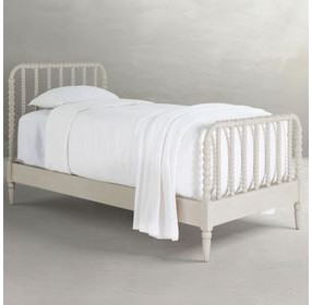Jennifer Sesame White Twin Panel Bed