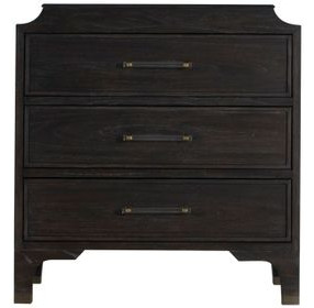 Alexandra Cerused Forest Black 3 Drawer Chest