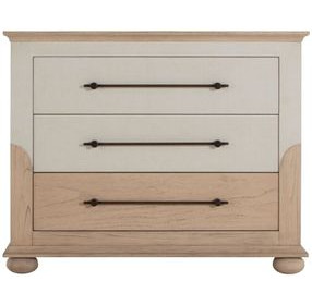 Crestline Cerused Natural and White 3 Drawer Chest