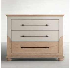 Crestline Cerused Natural and White 3 Drawer Chest