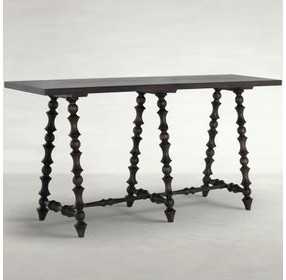 Kirkwood Cerused Forest Black Rectangular Console Table