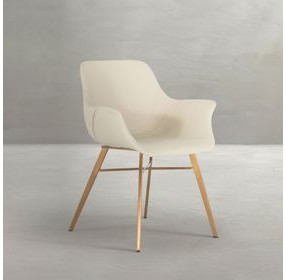 Channing White Upholstered Dining Chair