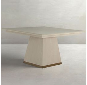 Ferris Cerused White 52" Square Dining Table