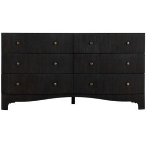 Princeton Cerused Forest Black 6 Drawer Dresser