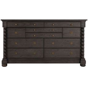 Burkhardt Cerused White 10 Drawer Dresser