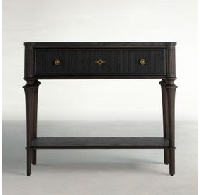 Andrea Dark Stained Oak 1 Drawer Nightstand