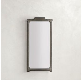Chantel Aged Antique and Black Rectangular Wall Mirror
