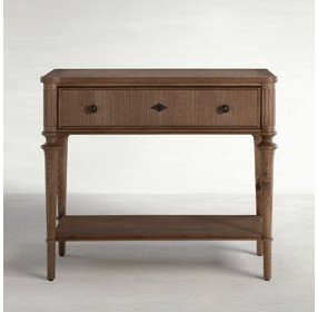 Andrea Satin Oak 1 Drawer Nightstand