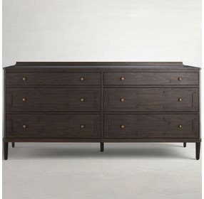 Glenwood Cerused Brown 6 Drawer Dresser