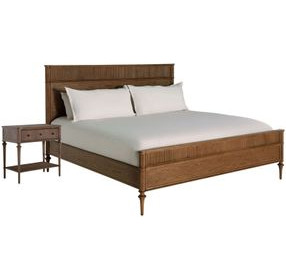 Andrea Satin Oak Panel Bedroom Set