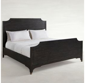 Alexandra Cerused Forest Black King Panel Bed