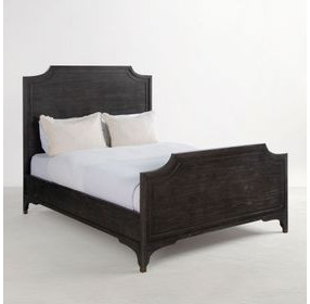 Alexandra Cerused Forest Black Queen Panel Bed