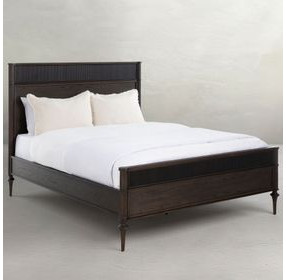 Andrea Dark Stained Oak King Panel Bed