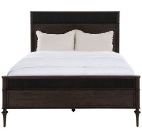 Andrea Dark Stained Oak Queen Panel Bed