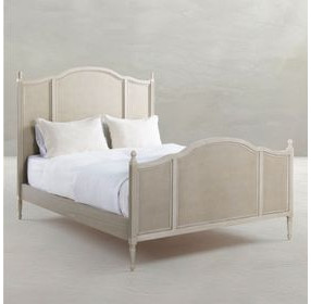 Caroline Cerused White Queen Panel Bed