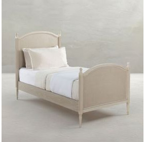 Caroline Cerused White Twin Panel Bed