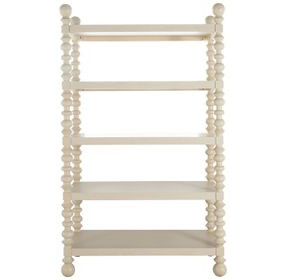 Natalie Cerused White Bookcase