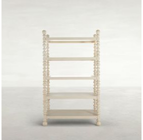 Natalie Cerused White Bookcase