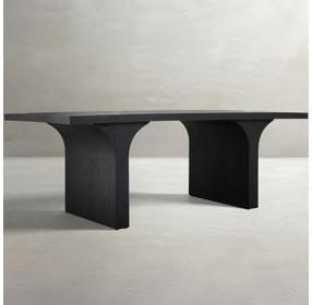 Miera Brushed Black 84" Rectangular Dining Table