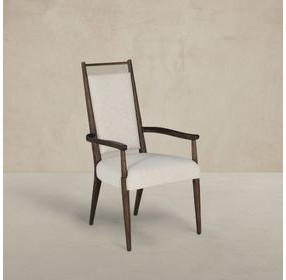 Highland Dusk and Sand Performance Fabric Upholstered Dining Arm Chair