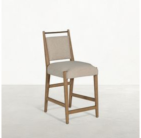 Highland Dawn and Sand Performance Fabric Upholstered Counter Height Stool