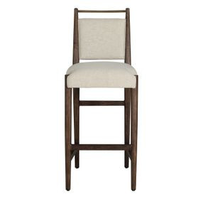 Highland Dusk and Sand Performance Fabric Upholstered Bar Stool