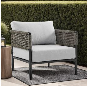 Alegria Light Gray Upholstered Outdoor Club Chair