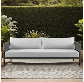 Alegria Light Gray 84" Outdoor Sofa