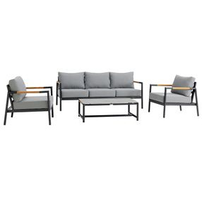 Crown Dark Gray 78" Outdoor Conversation Set