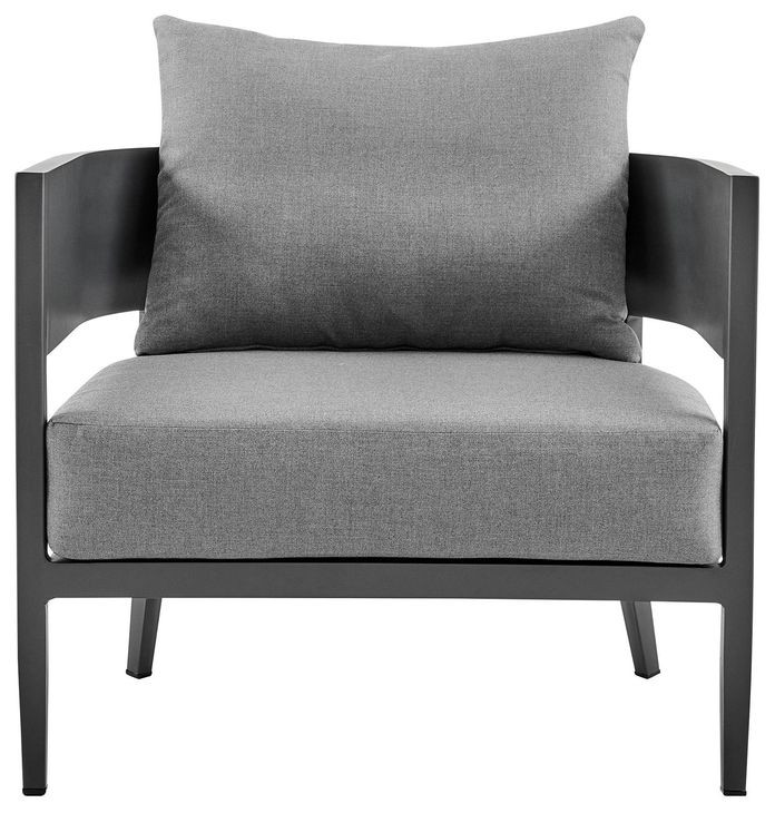 Menorca Dark Gray Upholstered Outdoor Club Chair