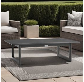 Menorca Dark Gray Outdoor Rectangular Cocktail Table