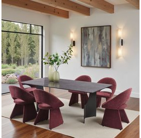 Angelina Plum Upholstered Dining Chair Set of 2