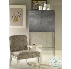 Monroe Ivory Faux Shagreen Side Table